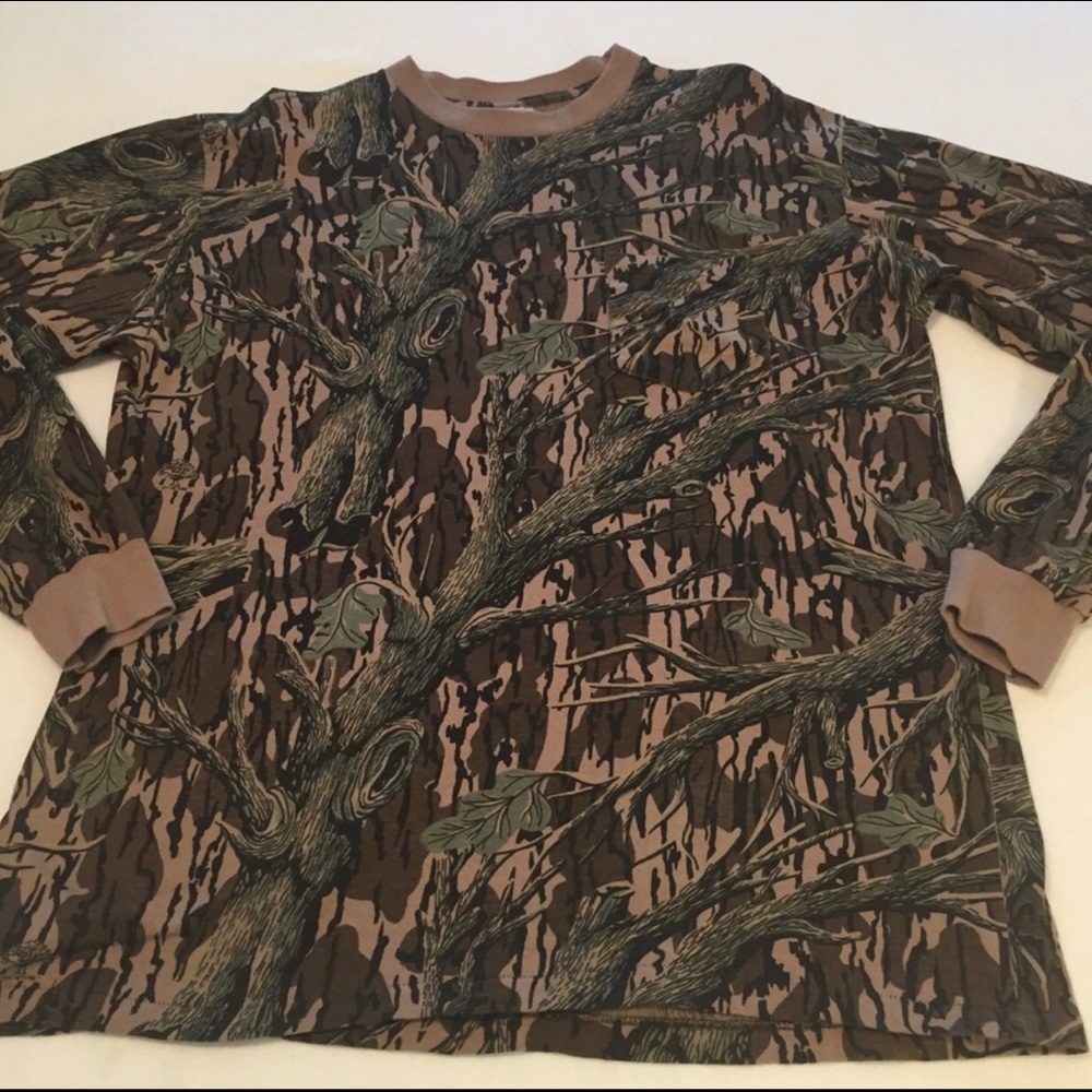 Mossy Oak Cotton Shirt XL Vintage Treestand